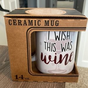NWT I Wish This Was Wine ceramic mug by Carson